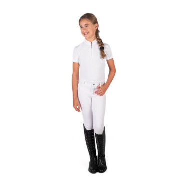 Polo de concours HKM Amy femme Blanc