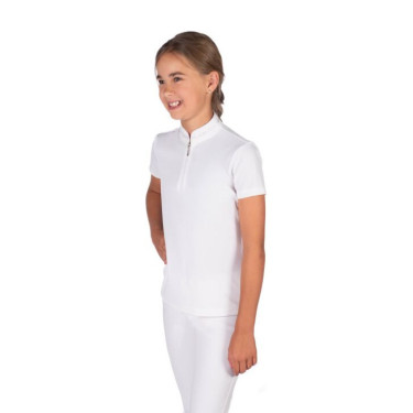 Polo de concours HKM Amy femme Blanc