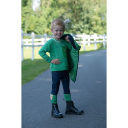 Pantalon HKM Maui fond intégral en silicone enfant Bleu profond
