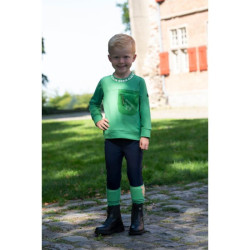 Pantalon HKM Maui fond intégral en silicone enfant Bleu profond