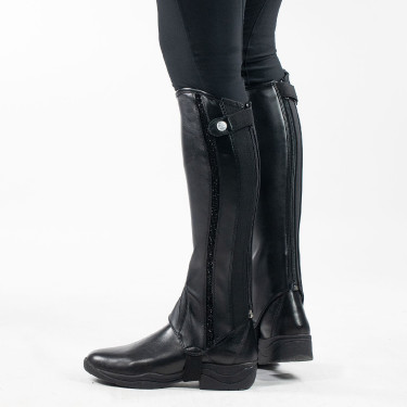 Mini-chaps cuir PU scintillants Sabrina femme Horze Mini-chaps cuir PU scintillants Sabrina femme Horze