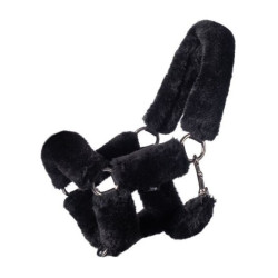 Licol HKM avec fourrure synthétique Hobby Horse Noir