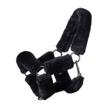 Licol HKM avec fourrure synthétique Hobby Horse Noir