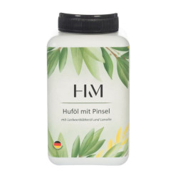 Huile pour sabots HKM en bouteille pour le dessèchement Blanc