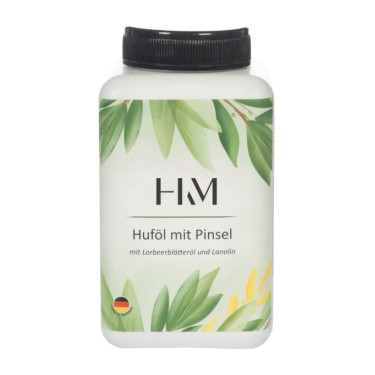 Huile pour sabots HKM en bouteille pour le dessèchement Blanc