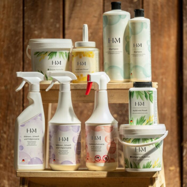 Huile pour sabots HKM en bouteille pour le dessèchement Blanc
