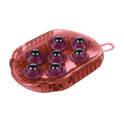 Gant de massage HKM Flip Bordeaux / gris