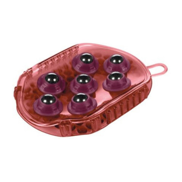 Gant de massage HKM Flip Bordeaux / gris