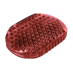 Gant de massage HKM Flip Bordeaux / gris
