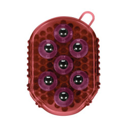 Gant de massage HKM Flip Bordeaux / gris