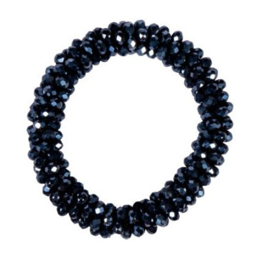 Elastique cheveux HKM Crystal Bleu profond