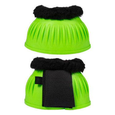 Cloches en caoutchouc HKM Atlanta Neon avec fourrure Vert néon