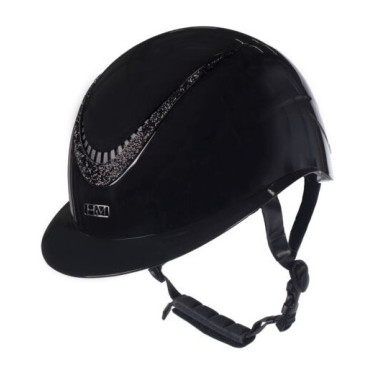 Casque HKM Alarion Brillant Noir / noir Casque HKM Alarion Brillant Noir / noir