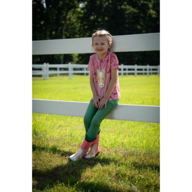 Bottes en caoutchouc HKM Maui enfant Rose