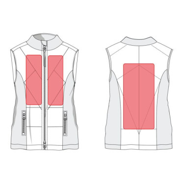 Gilet chauffant Slimline Style sans batterie HKM Noir