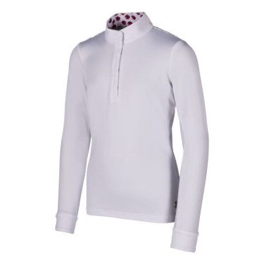 Polo de concours Hunter Kids manches longues HKM Blanc