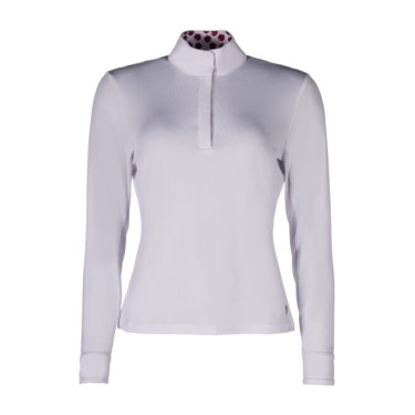 Polo de concours Hunter manches longues HKM Blanc Polo de concours Hunter manches longues HKM Blanc