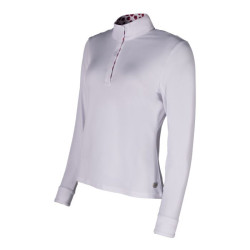 Polo de concours Hunter manches longues HKM Blanc Polo de concours Hunter manches longues HKM Blanc