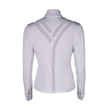 Polo de concours Hunter manches longues HKM Blanc Polo de concours Hunter manches longues HKM Blanc