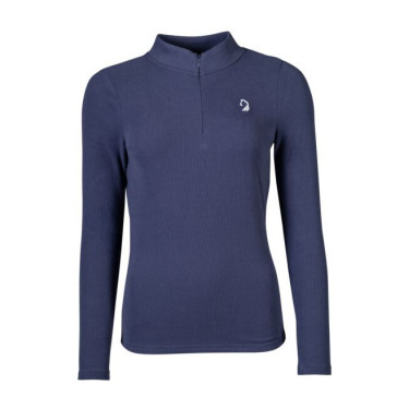 Polo à manches longues Arezzo Soft Lauria Garrelli Indigo Bleu