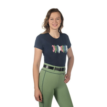 T-Shirt équitation coton HKM avec motif cheval