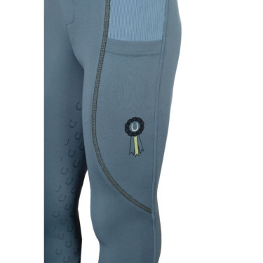 Legging HKM Claire fond 1/1 en silicone Bleu gris