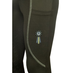 Legging HKM Claire fond 1/1 en silicone Gris vert