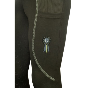Legging HKM Claire fond 1/1 en silicone Gris vert