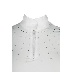 Polo de concours HKM Skadi manches courtes femme Blanc