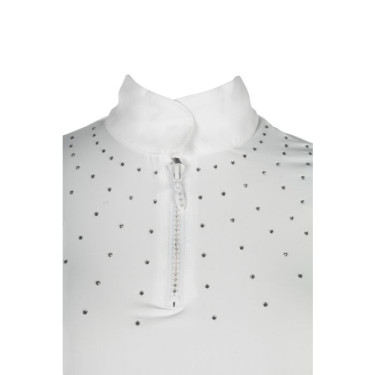 Polo de concours HKM Skadi manches courtes femme Blanc