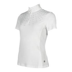 Polo de concours HKM Skadi manches courtes femme Blanc