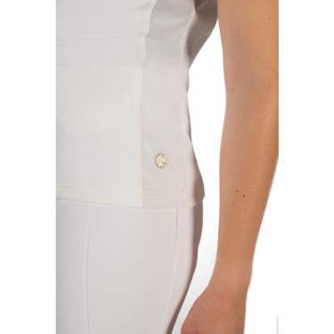 Polo de concours HKM Skadi manches courtes femme Blanc