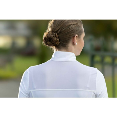 Polo de concours HKM Skadi manches courtes femme Blanc