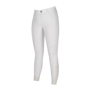 Pantalon HKM Amalfi fond 1/1 en silicone Blanc