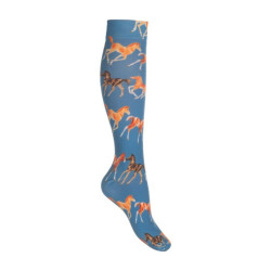 Chaussettes HKM Pony Club Bleu gris