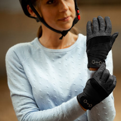 Gants cuir et mesh femme Horze Noir Gants cuir et mesh femme Horze Noir