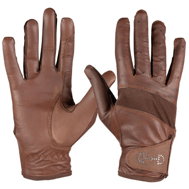 Gants cuir et mesh femme Horze Marron Gants cuir et mesh femme Horze Marron