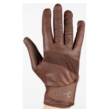 Gants cuir et mesh femme Horze Marron Gants cuir et mesh femme Horze Marron