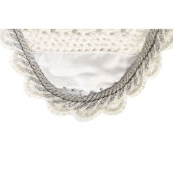 Bonnet anti-mouches de compétition HKM Hobby Horsing Blanc