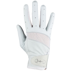 Gants cuir et mesh femme Horze Blanc