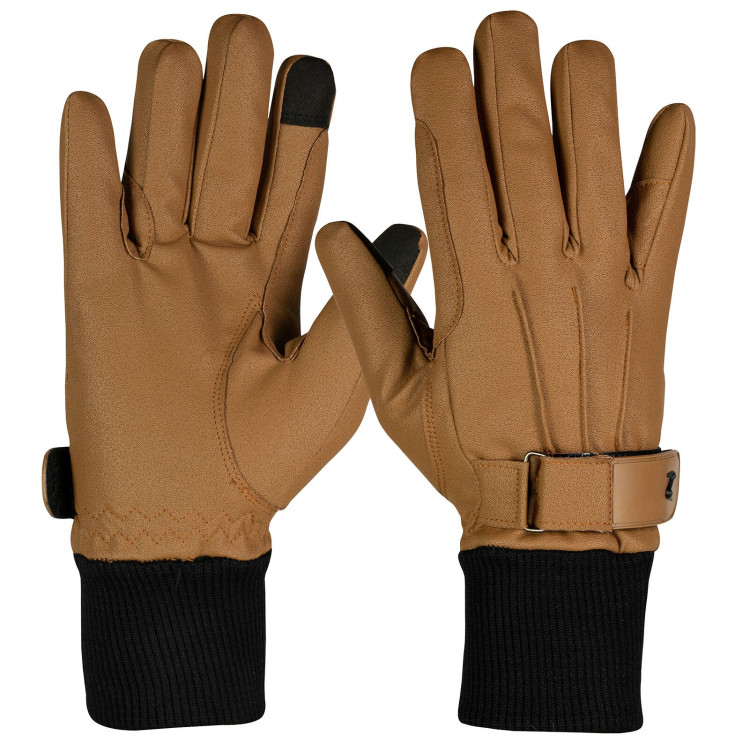 Gants en cuir PU doublés polaire Horze