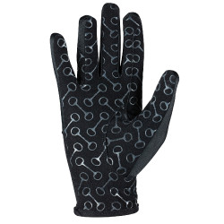 Gants d'équitation avec paume silicone enfant Horze Noir Gants d'équitation avec paume silicone enfant Horze Noir