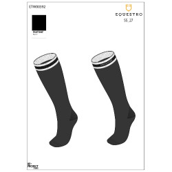 Chaussettes femme avec inserts en Lurex Equestro Noir