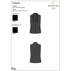 Veste sans manches femme ligne pliable Equestro Noir Veste sans manches femme ligne pliable Equestro Noir