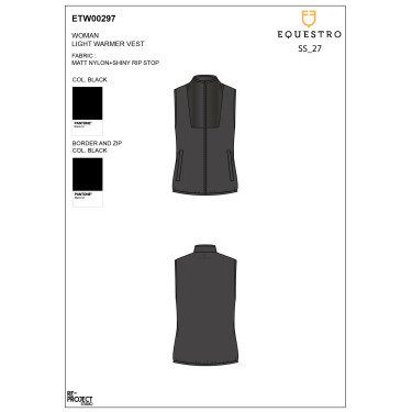 Veste sans manches femme ligne pliable Equestro Noir Veste sans manches femme ligne pliable Equestro Noir