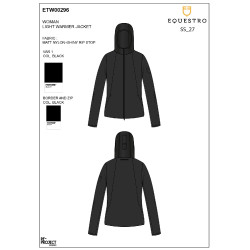 Veste Softshell femme ligne Foldable Equestro Noir