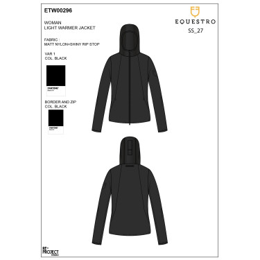 Veste Softshell femme ligne Foldable Equestro Noir