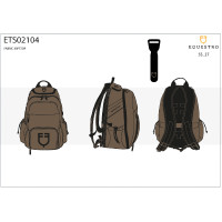 Sac à dos technique unisexe en ripstop Equestro Marron foncé