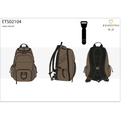 Sac à dos technique unisexe en ripstop Equestro Marron foncé