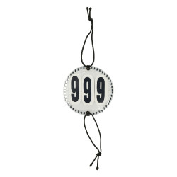 Porte-numéro concours strass Horze Blanc